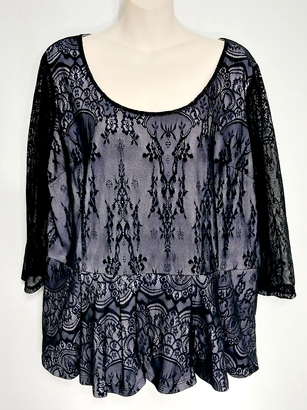 🔵BOGO FREE🔵 Lane Bryant Top Lace Overlay Sz 18/20